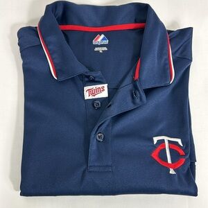 Twins Baseball Polo T Shirt Size XL Embroidered Logo